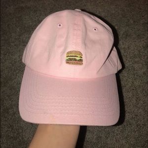 tillys pink burger dad hat